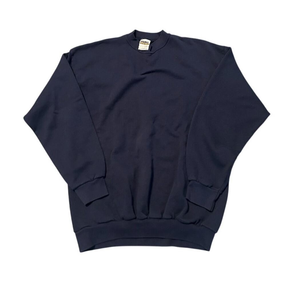 Tultex Crewneck Sweatshirt Mens XL Navy Blank Vintage 90s